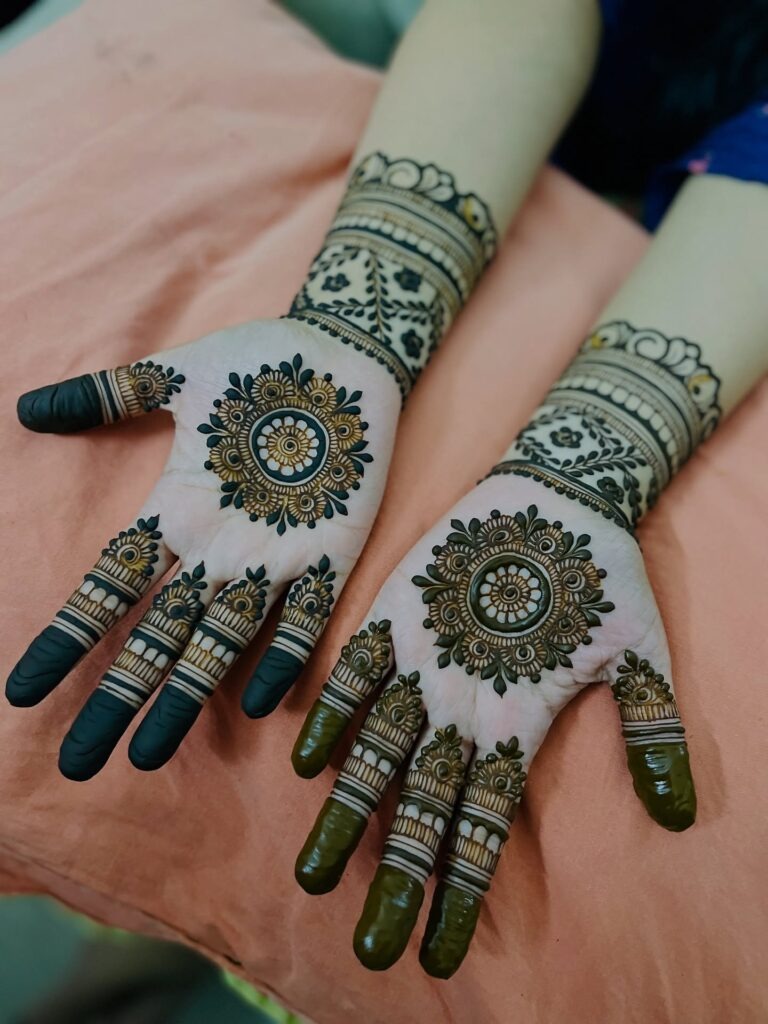 Traditional Mandala Palm Henna Design Tattoo Design