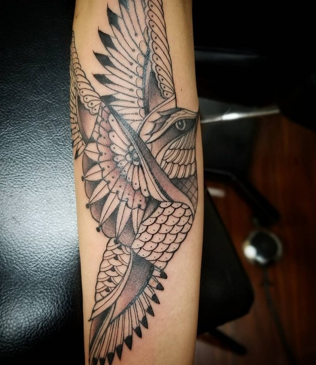 Unique Flying HummingbirdForearm Tattoo Tattoo Design