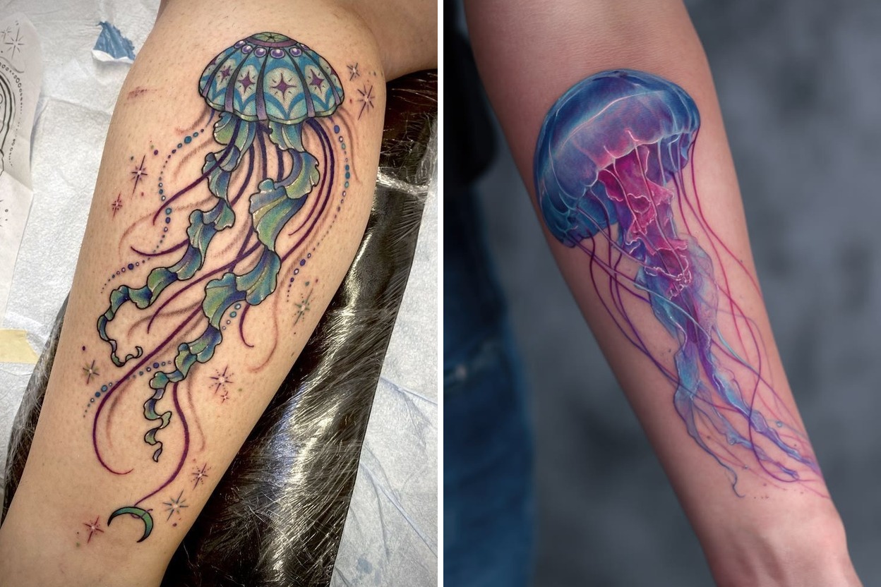 19+ Creative Jellyfish Tattoo Ideas That Feel Dreamy Artistic and Beautifully Unique Featured Lookbook Collage