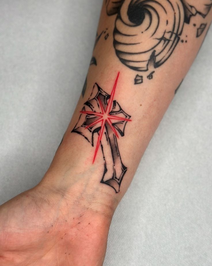 Gothic Cross Forearm Tattoo Tattoo Design