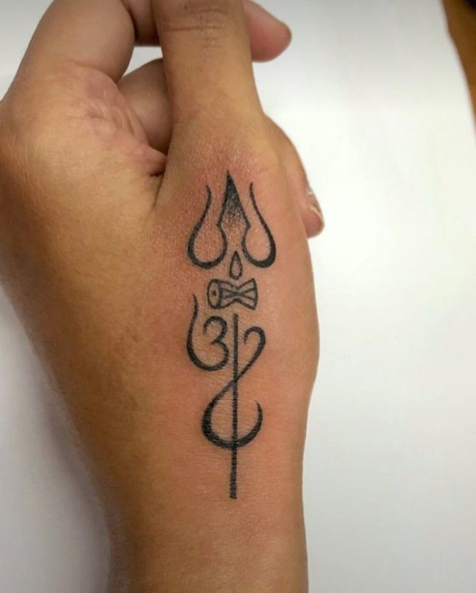 Shiva Symbol Hand Tattoo Tattoo Design