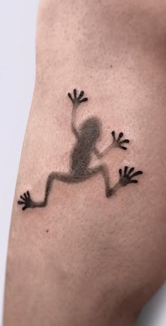 Tiny Shadow Frog Tattoo Tattoo Design