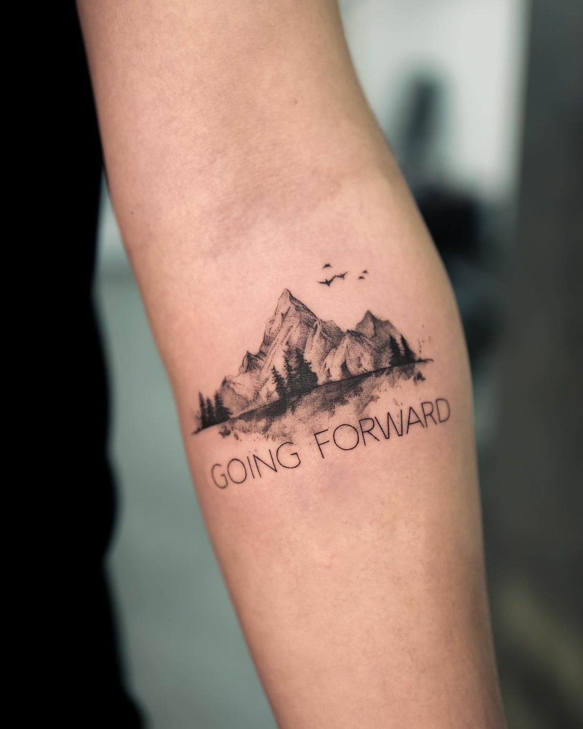 Going Forward Mountain Quote Tattoo Tattoo Design