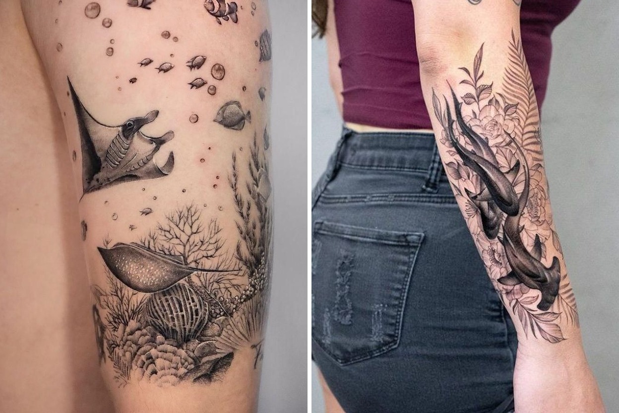 23+ Creative Ocean Tattoo Ideas That Feel Calm Meaningful and Beautifully Timeless Featured Lookbook Collage