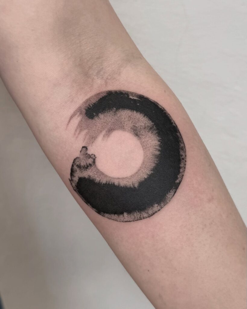 Abstract Black Ink Ouroboros Tattoo Tattoo Design