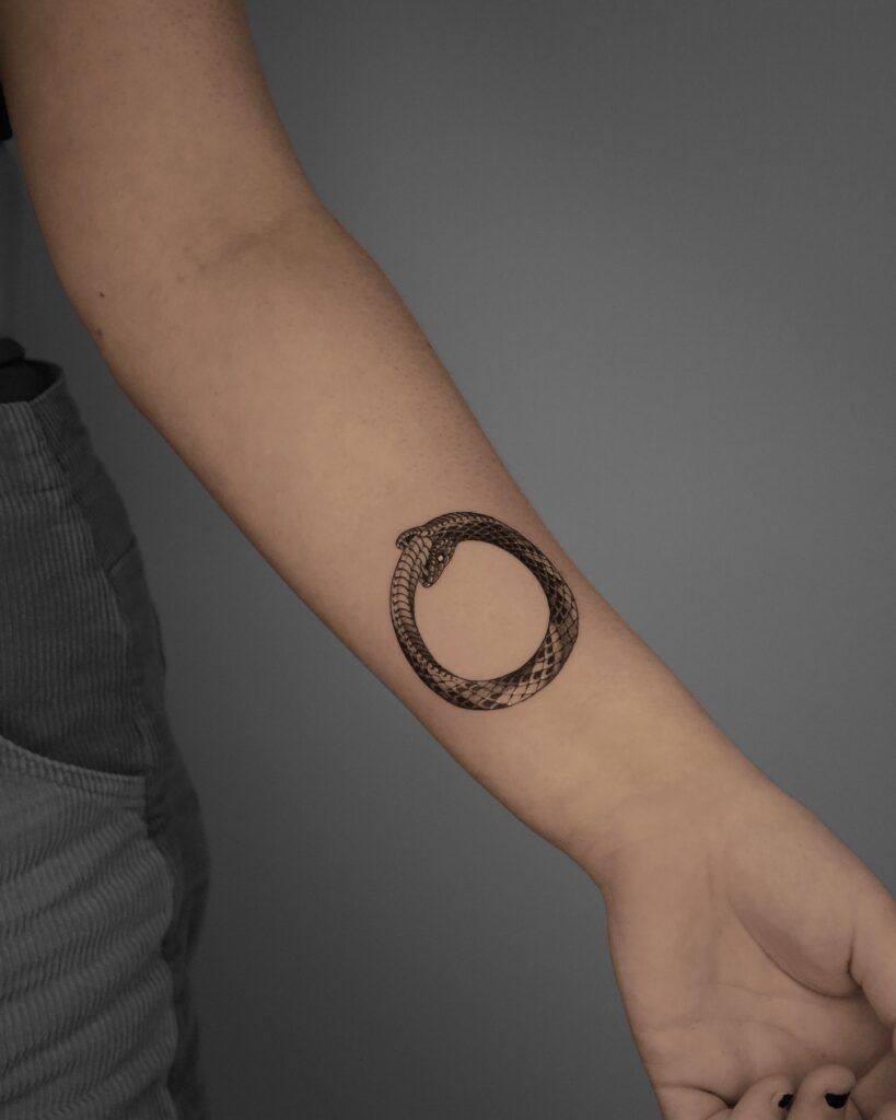 Classic Forearm Ouroboros Tattoo Tattoo Design