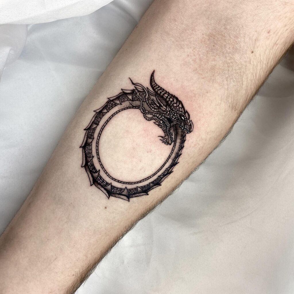 Dragon-Style Ouroboros Tattoo Tattoo Design