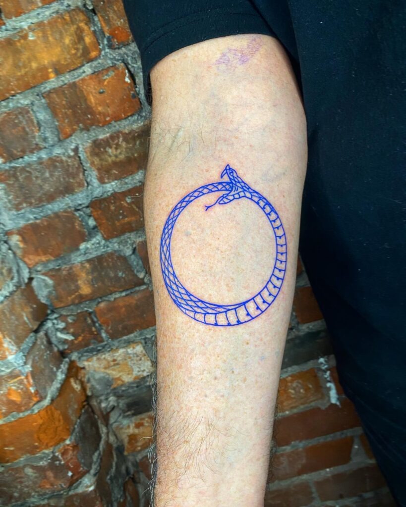 Geometric Ouroboros Infinity Back Tattoo Tattoo Design