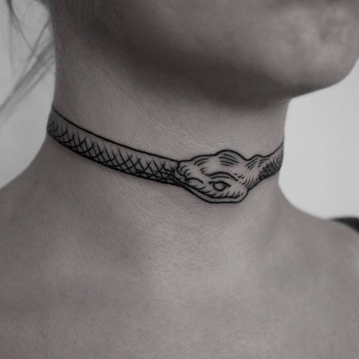 Ouroboros Choker Neck Tattoo Tattoo Design