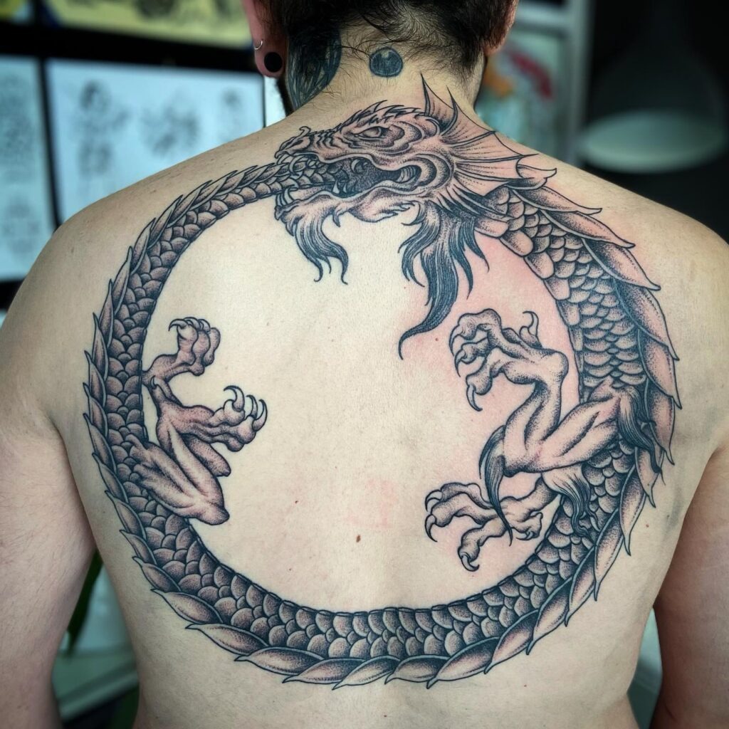 Snake Skeleton Ouroboros Tattoo Tattoo Design