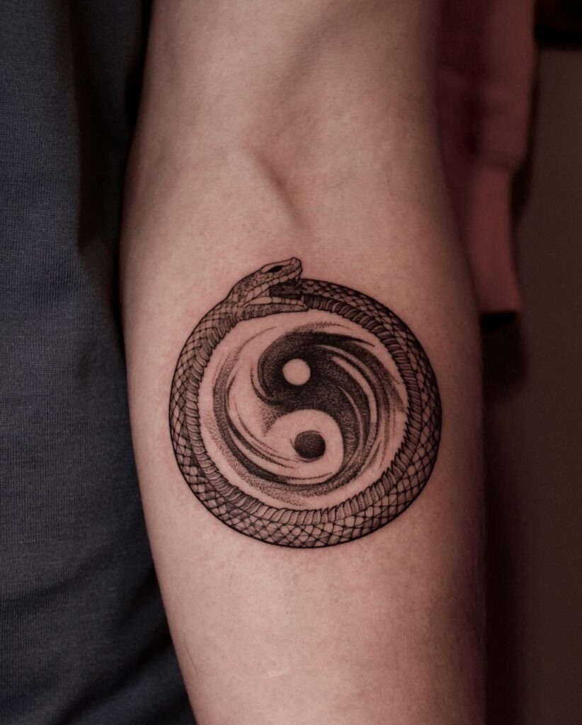 Yin Yang Ouroboros Tattoo Tattoo Design