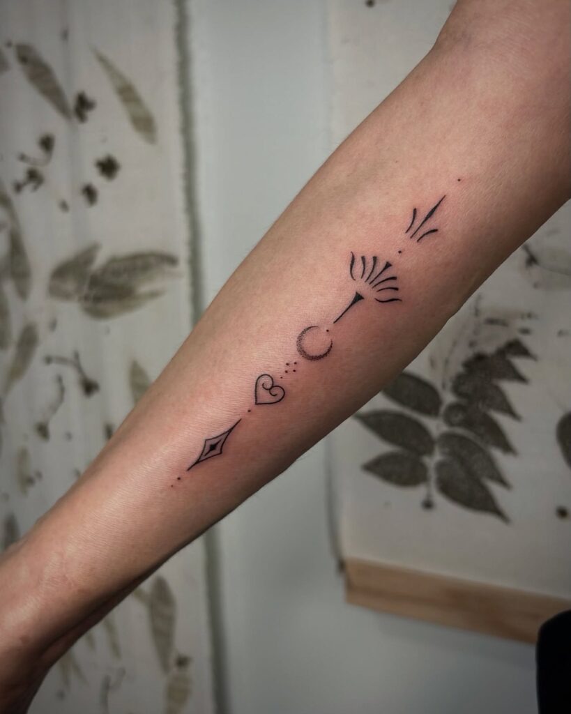 Symbolic Path Stick and Poke Tattoo Tattoo Design