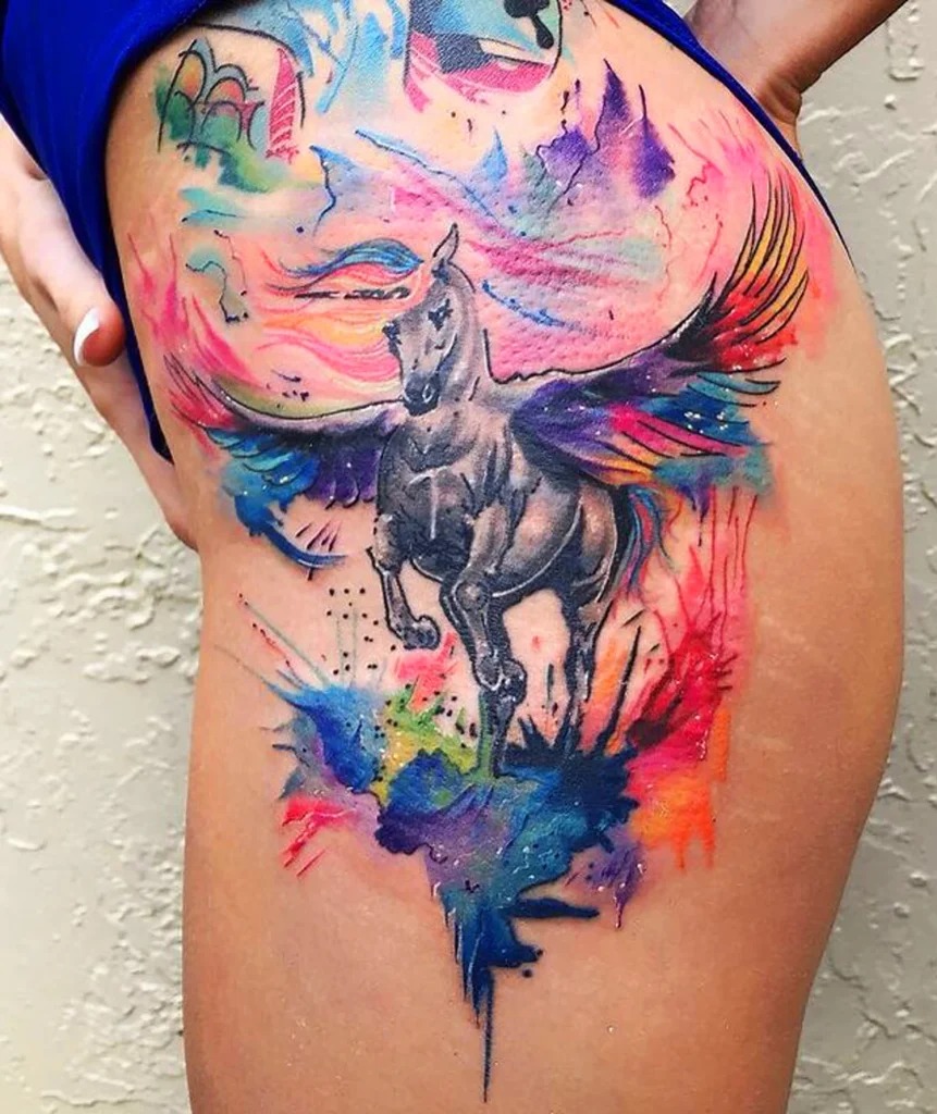 The design centers on equestrian dream hues imagery that reads clearly at a glance.