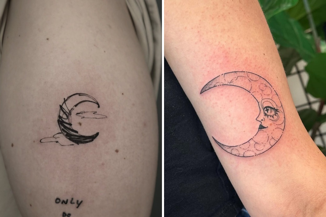 Crescent Moon Tattoo Ideas That Perfectly Complement Your Style Featured Lookbook Collage