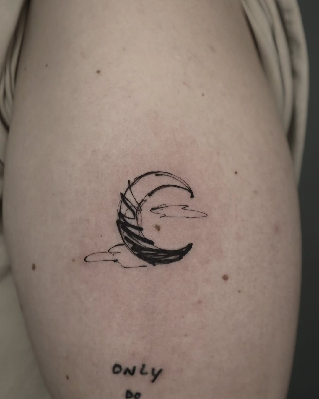 Stunning minimalist crescent moon tattoo design Tattoo Design