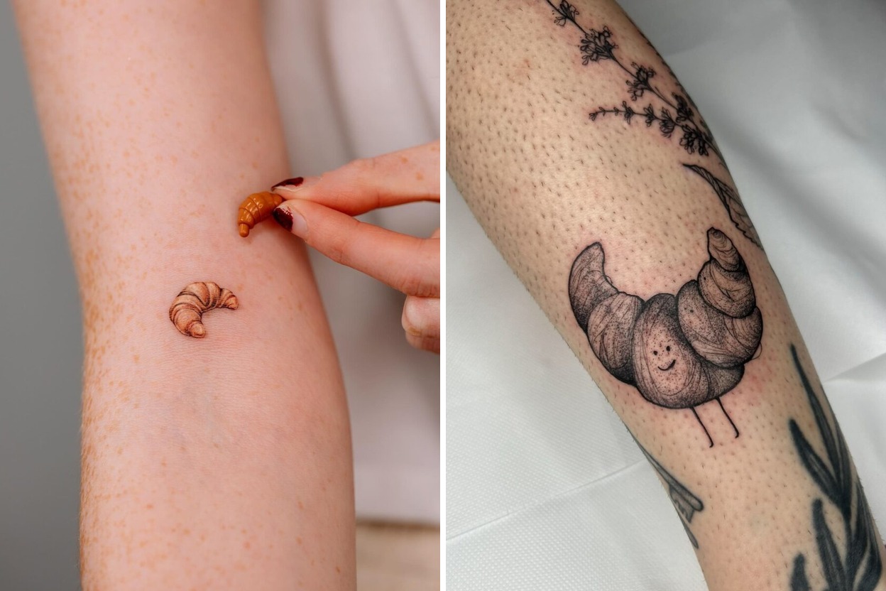 73+ Croissant Tattoo Ideas Worth Saving for Your Next Appointment Featured Lookbook Collage