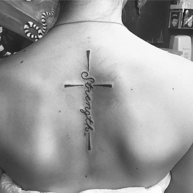 Cross of Strength Tattoo Tattoo Design