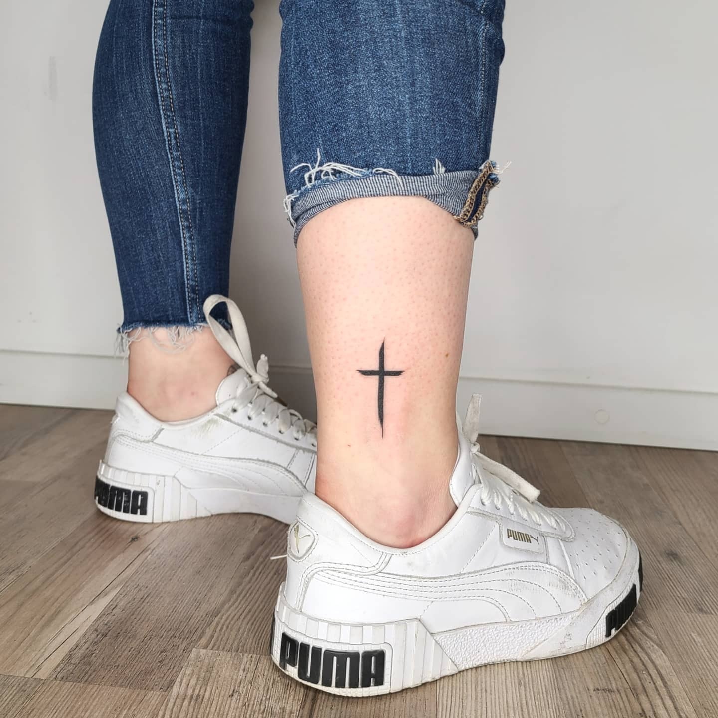 Bold Black Cross Tattoo Tattoo Design