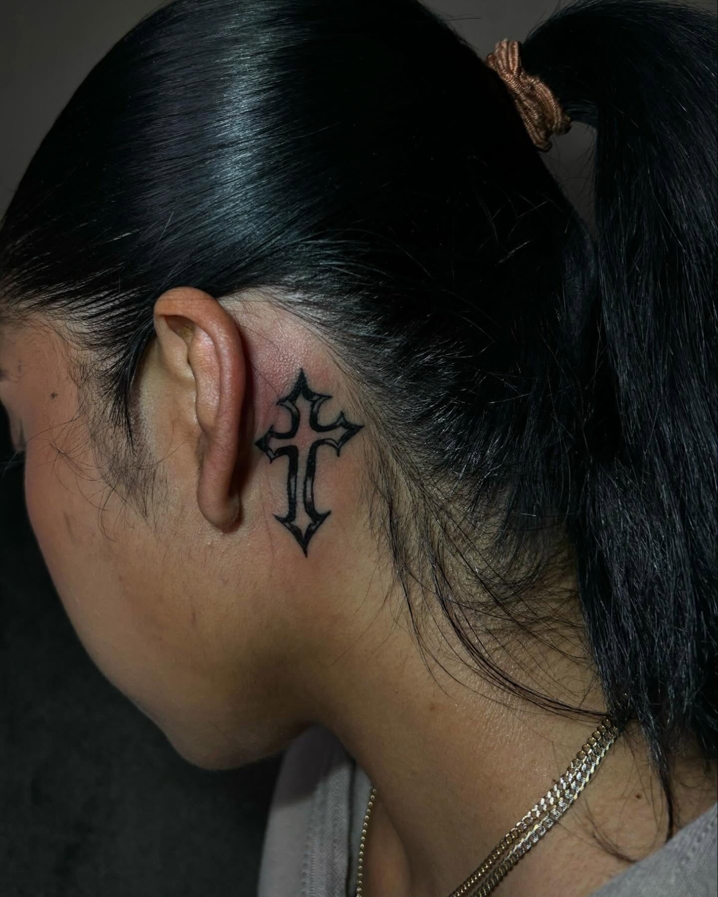 Bold Gothic Cross Tattoo Tattoo Design