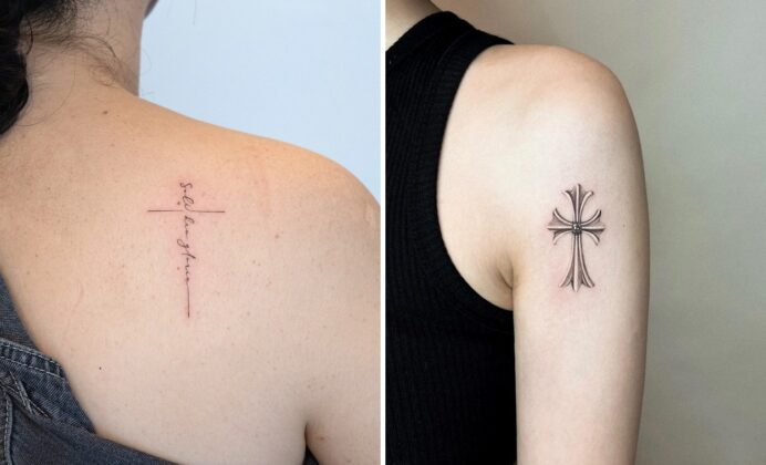 16+ Cross Tattoo Ideas for Women For Expressive Body Art
