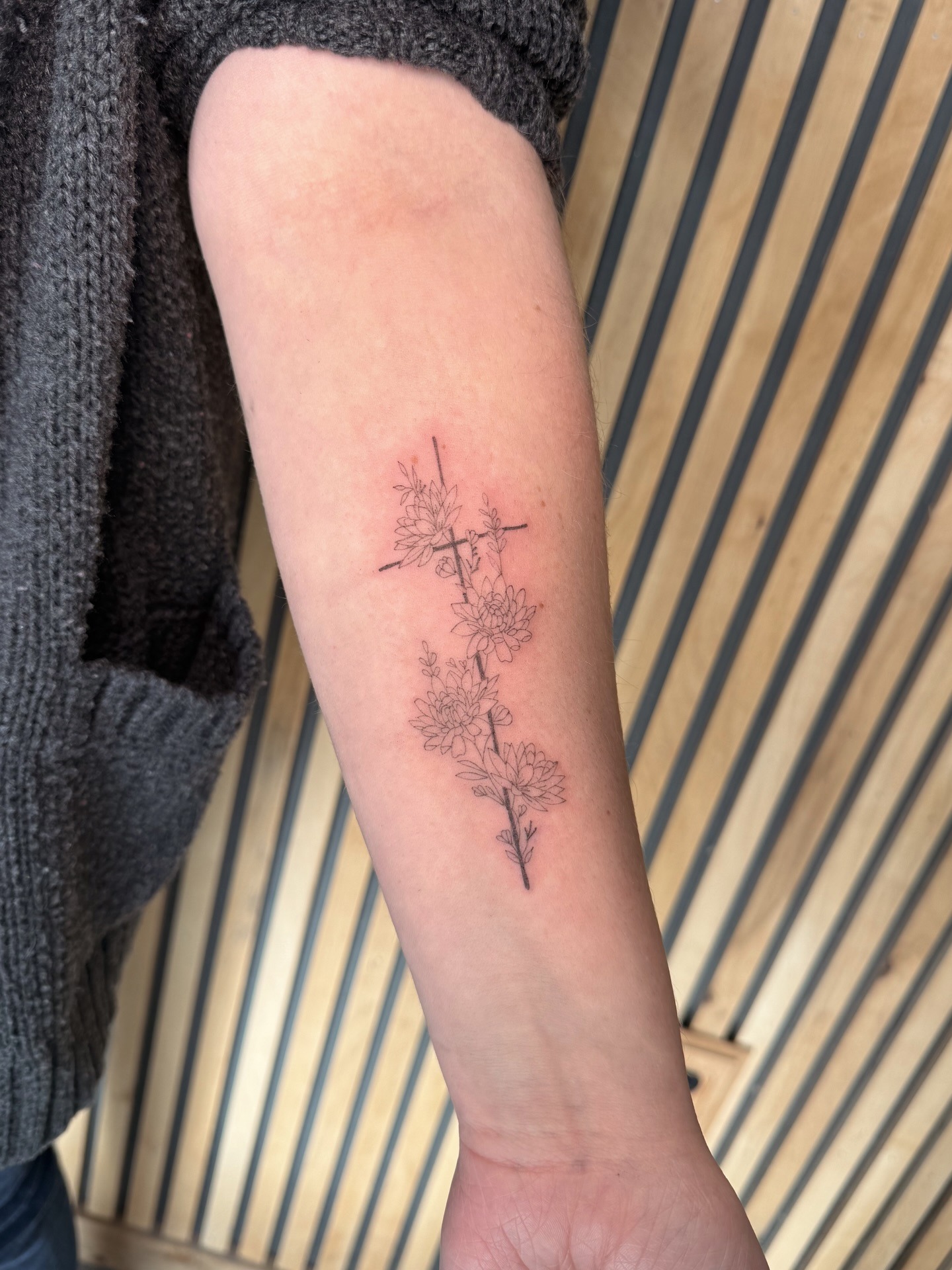 Floral Cross Vine Tattoo Tattoo Design