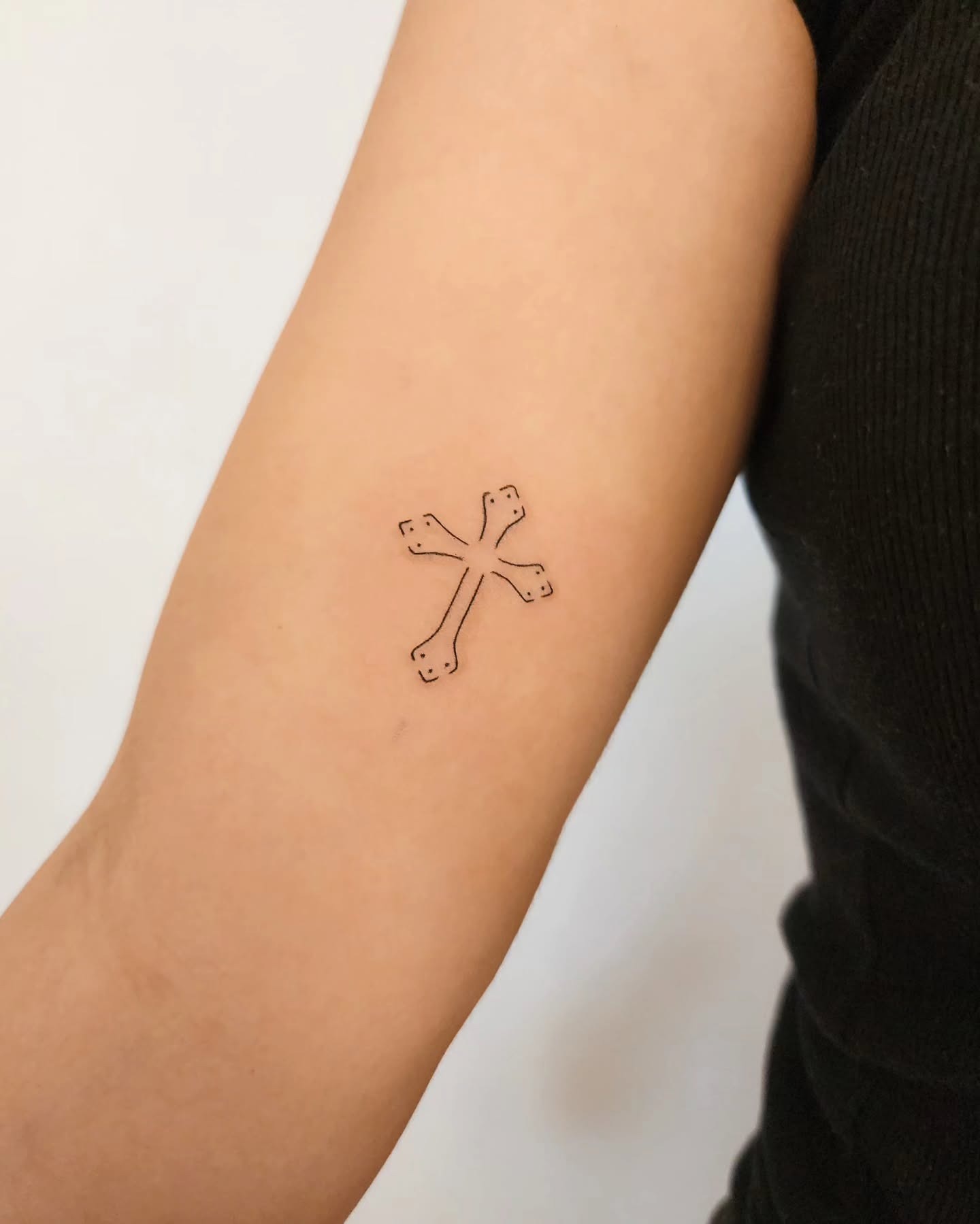 Minimal Decorative Cross Tattoo Tattoo Design
