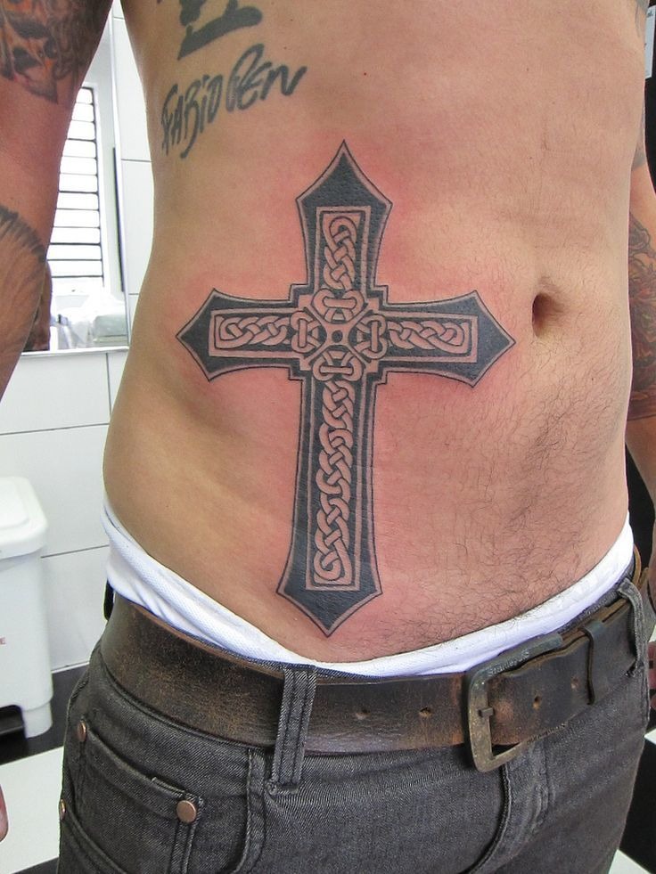 Gothic Cross Rib Tattoo Cross Tattoo Tattoo Design