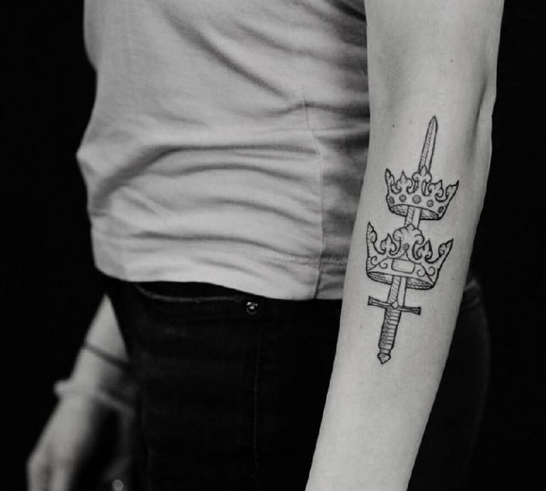 Emerald Crown with FleshyFlower Tattoos Tattoo Design