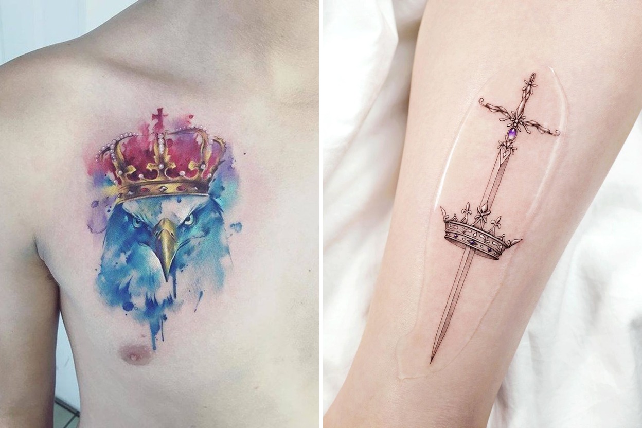 Crown Tattoos Ideas Designs Meanings Featured Lookbook Collage