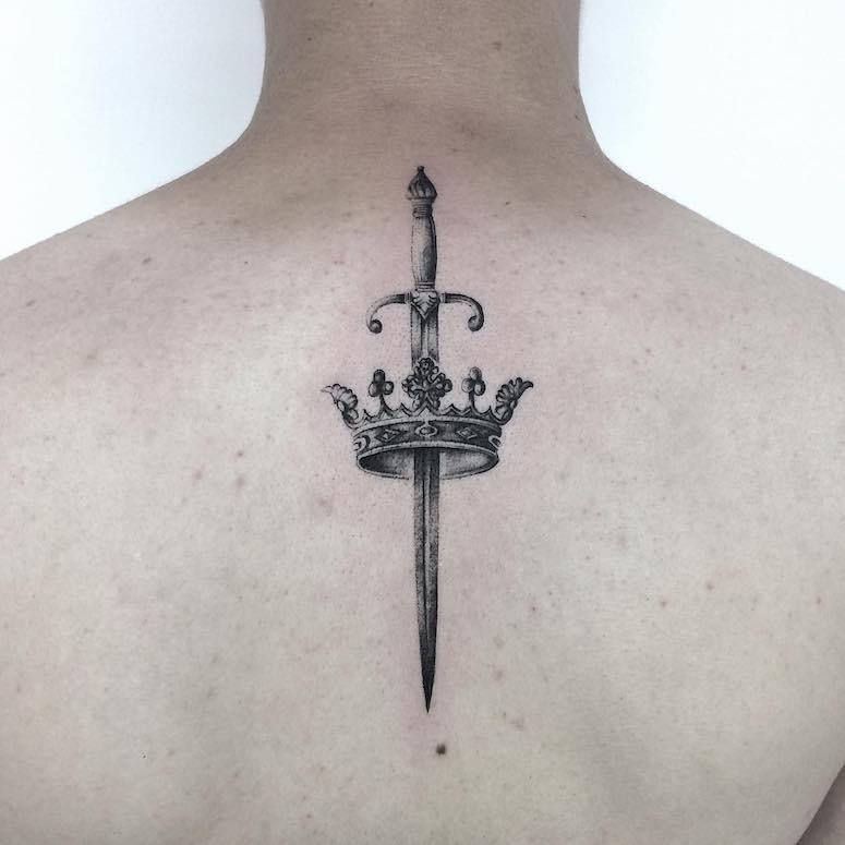 Fine Line Crown Tattoo for a Queen Tattoo Design Tattoo Design