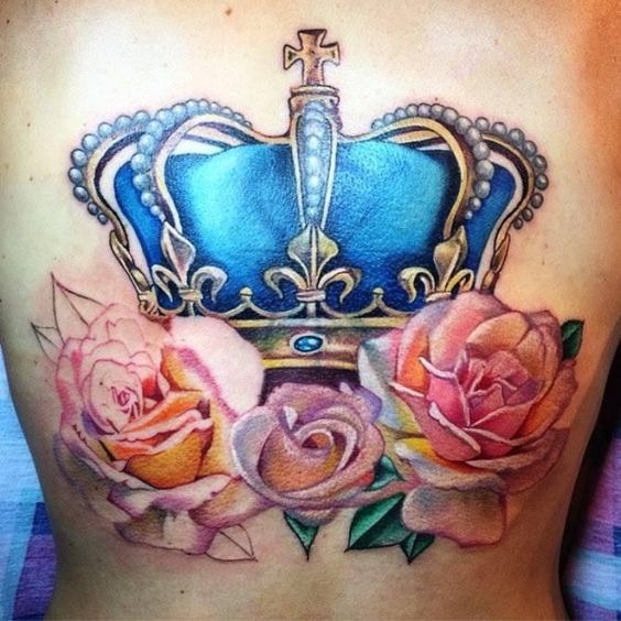 Petite Noir Shoulder Crown for a Queen Bee Tattoo Design