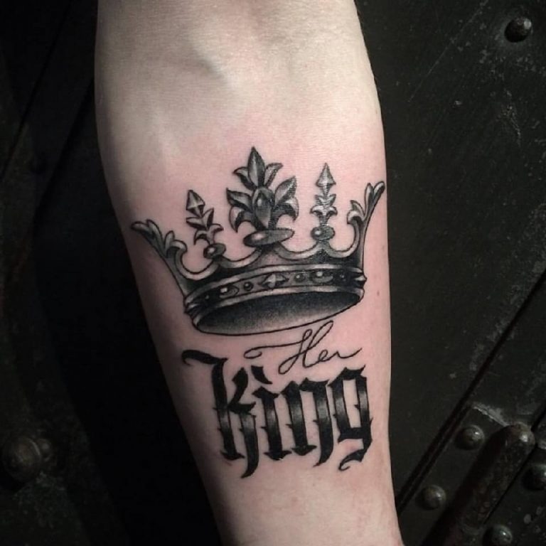Skull Ink with Gold and Red Coronet Tattoo Design