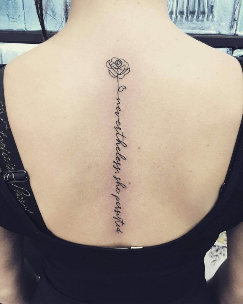 Eastern Script with Artistic Elements Tattoo Design