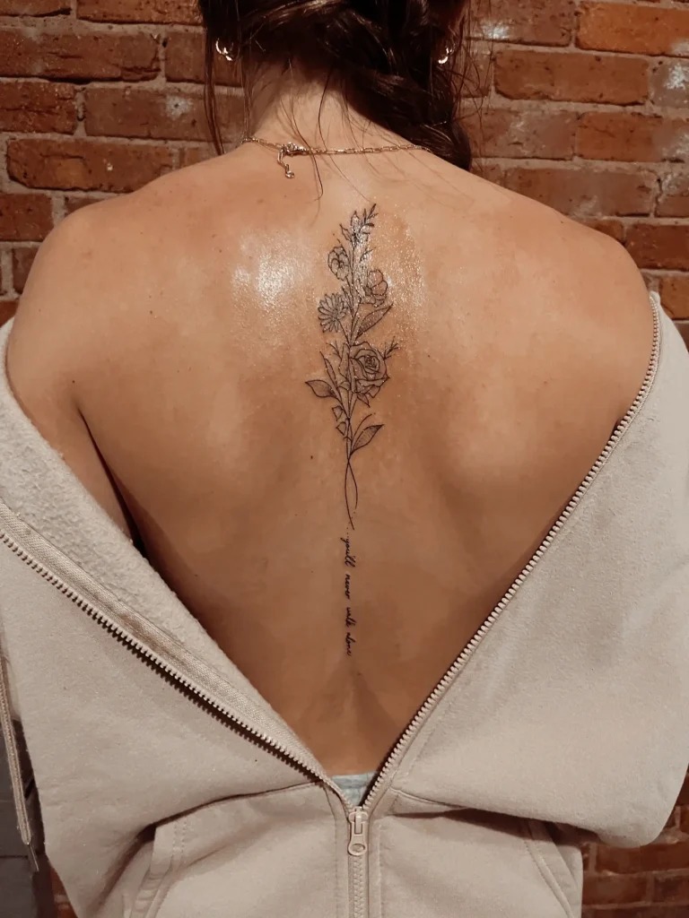 Inspirational Quote in Flowing Script Tattoo Design
