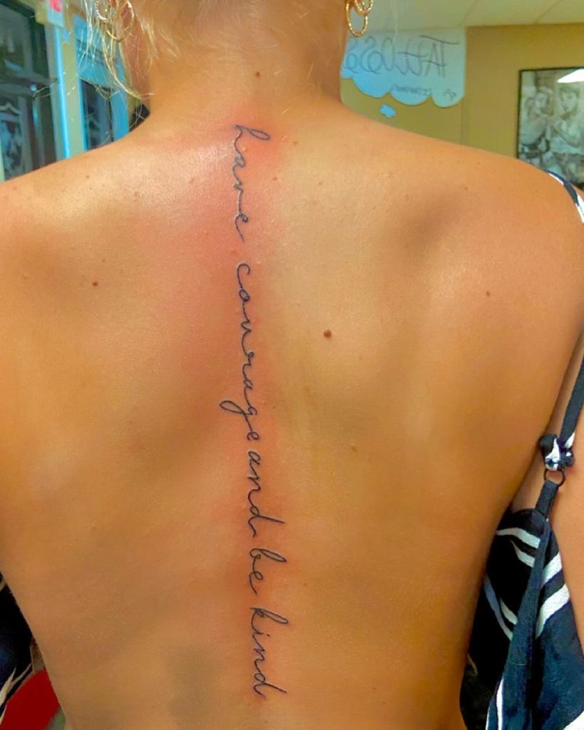 Simple yet Powerful Words in Elegant Script Tattoo Design