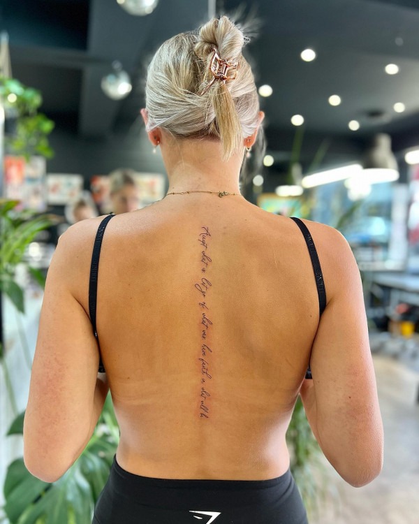 Subtle and Minimalist Script Tattoo Design