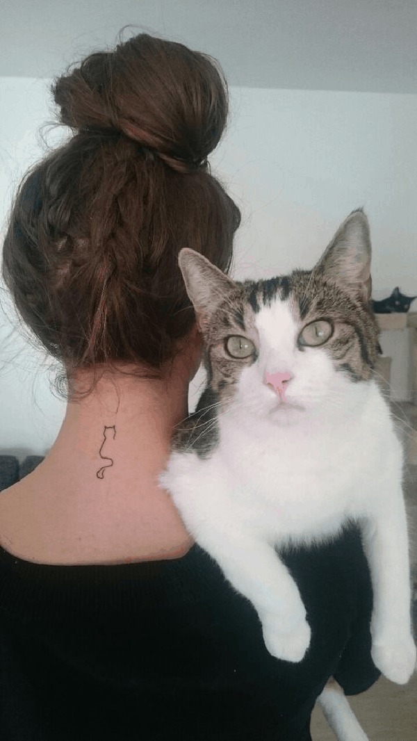 Friend TattoosIdea: Artistic Meow On Your Neck Small Tattoos Tattoo Design