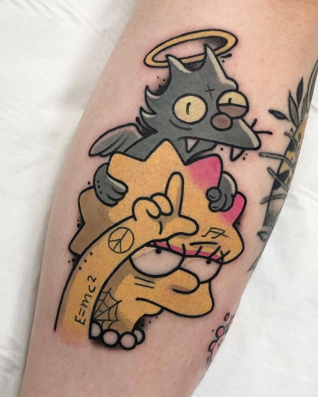 Lisa Simpson and Her Cat-s Tattoo, Cute Small Tattoos Tattoo Design