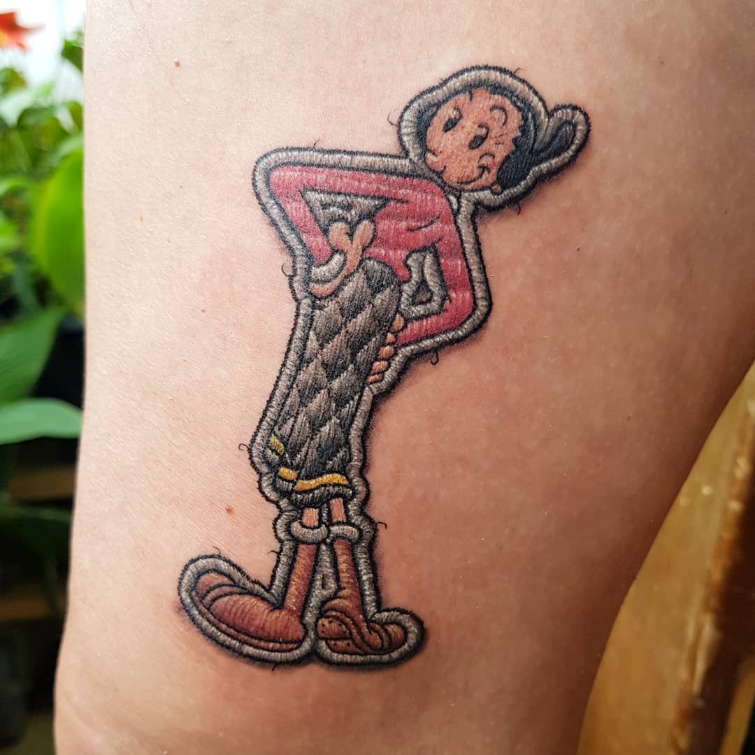 Oy, Popeye, There Goes Your Woman Tattoo, Cute Small Tattoos Tattoo Design
