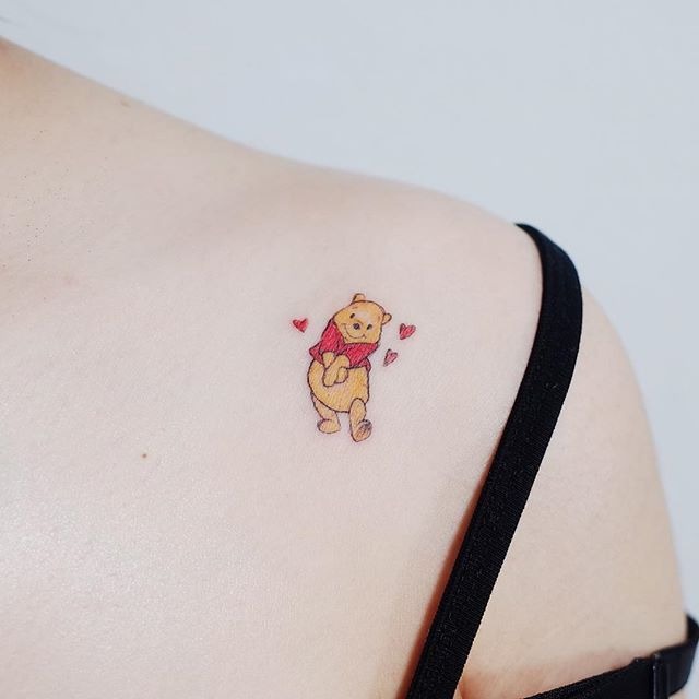 The Cutest Winnie the Pooh Small Tattoos Tattoo Design