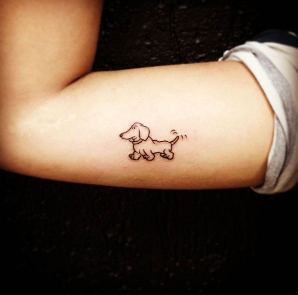 This Puppy Tattoo Is Going Places Small Tattoos Tattoo Design