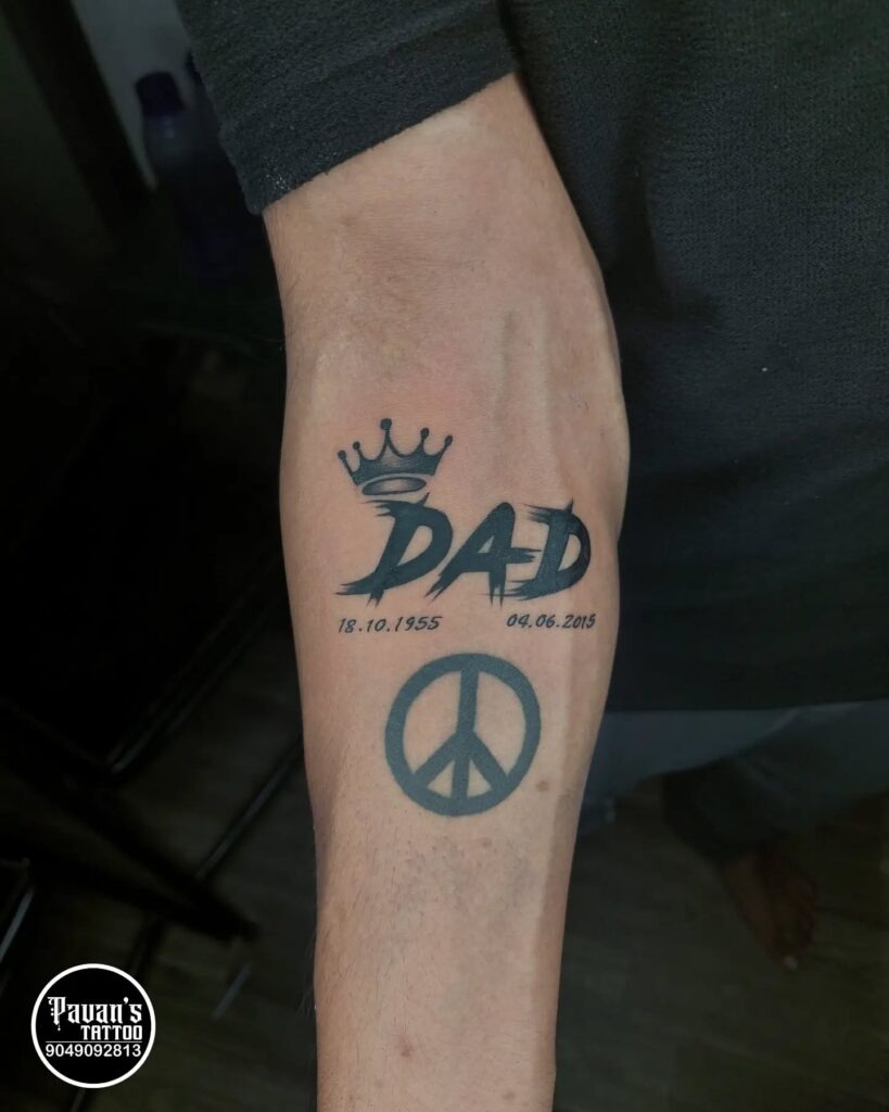 Flying Bird Dad Memorial Tattoo Tattoo Design