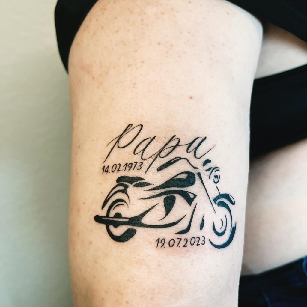 Pocket Watch and Flowers Dad Memorial Tattoo Tattoo Design
