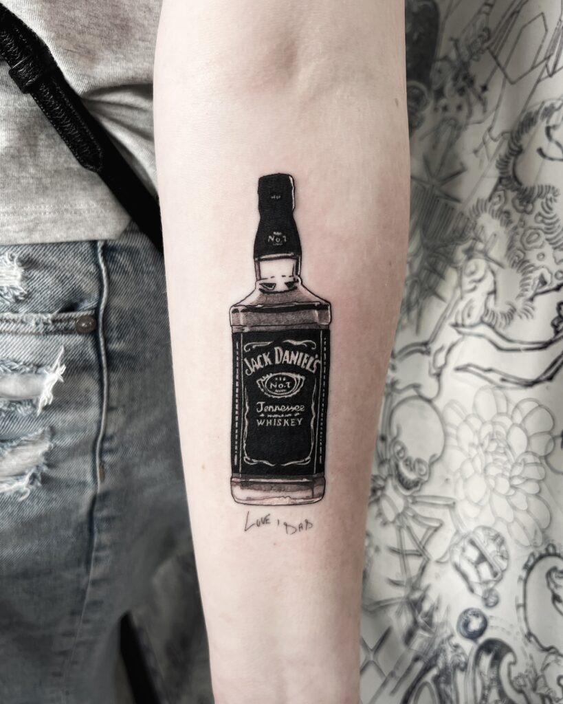Stairway to Heaven Dad Memorial Tattoo with Broken Clock Tattoo Design