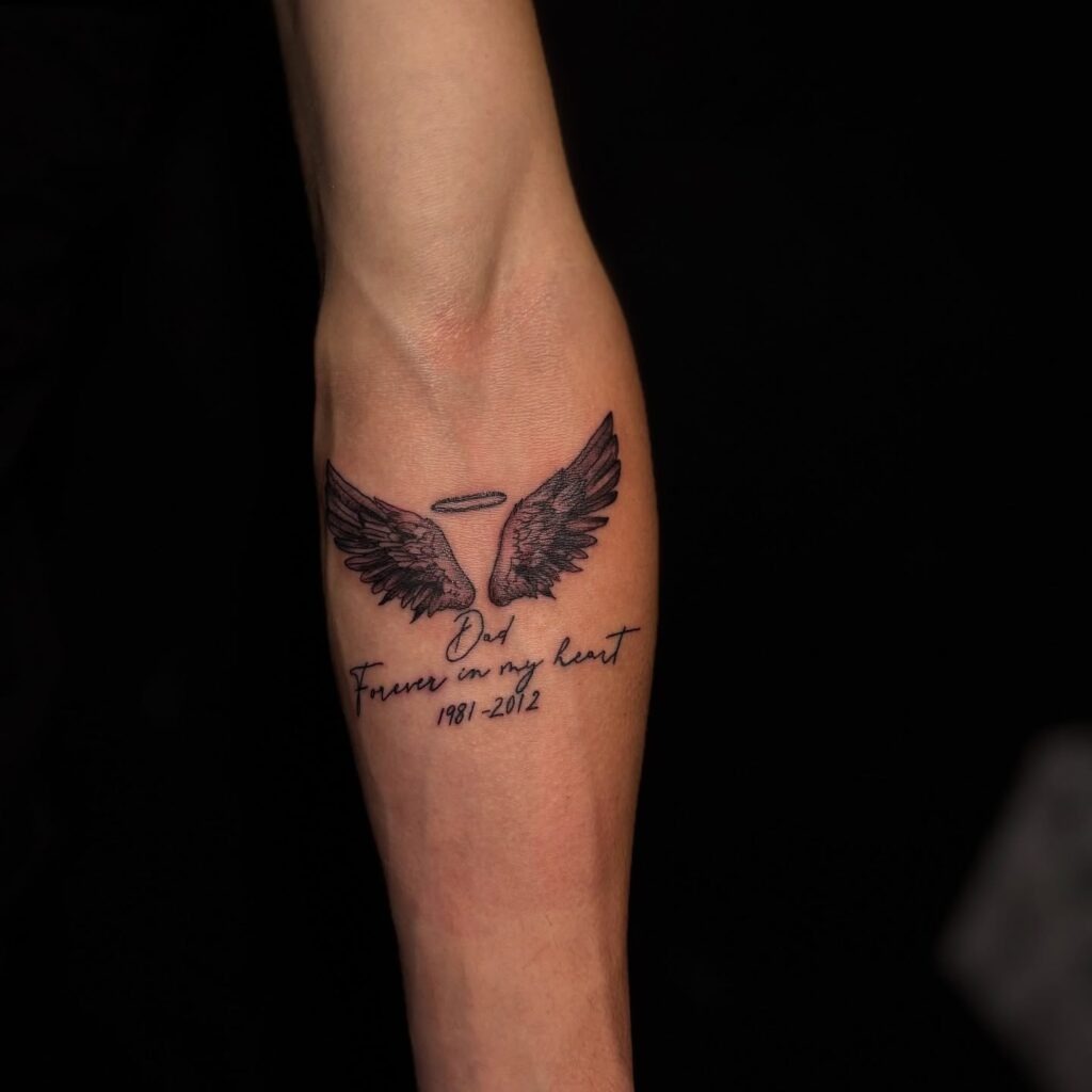 Stairway to Heaven Dad Tribute Tattoo Tattoo Design