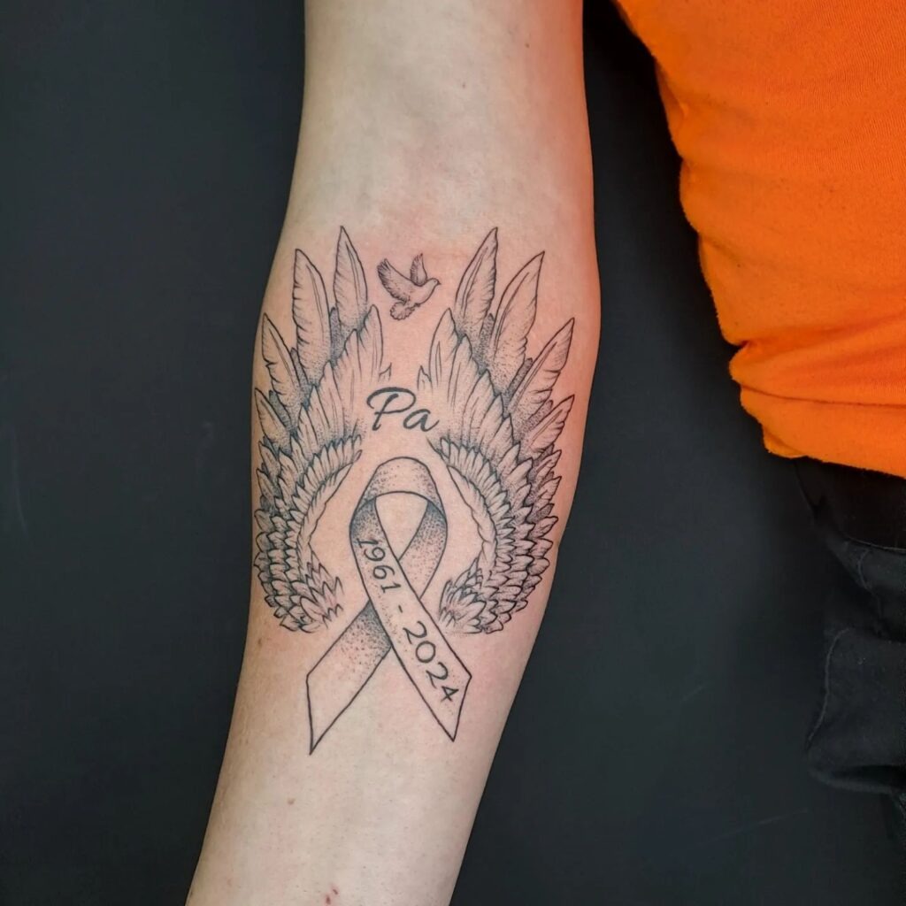 Father and Child Memorial Tattoo Tattoo Design