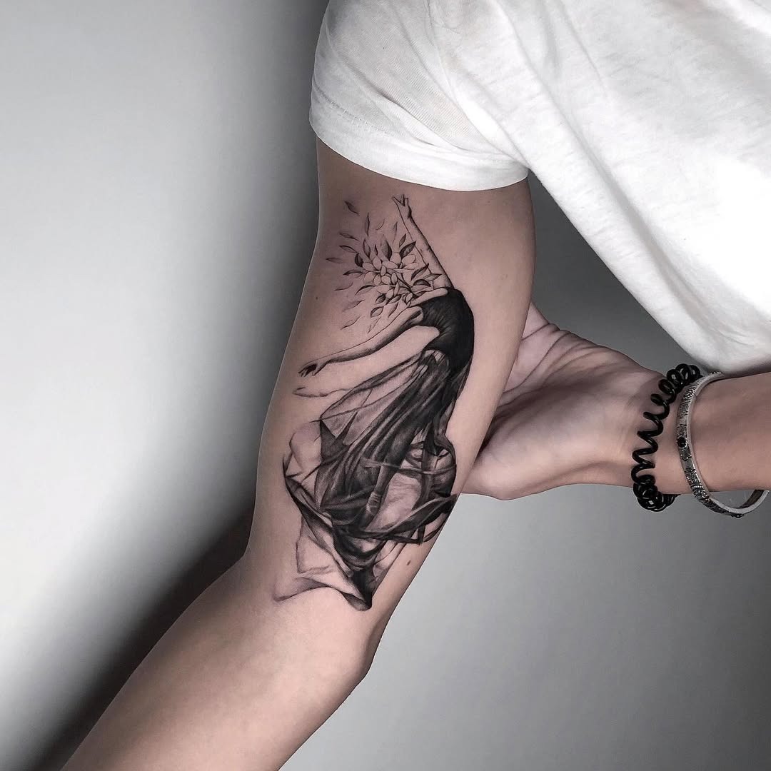 Elegant ballet dancer tattoo for art lovers Tattoo Design