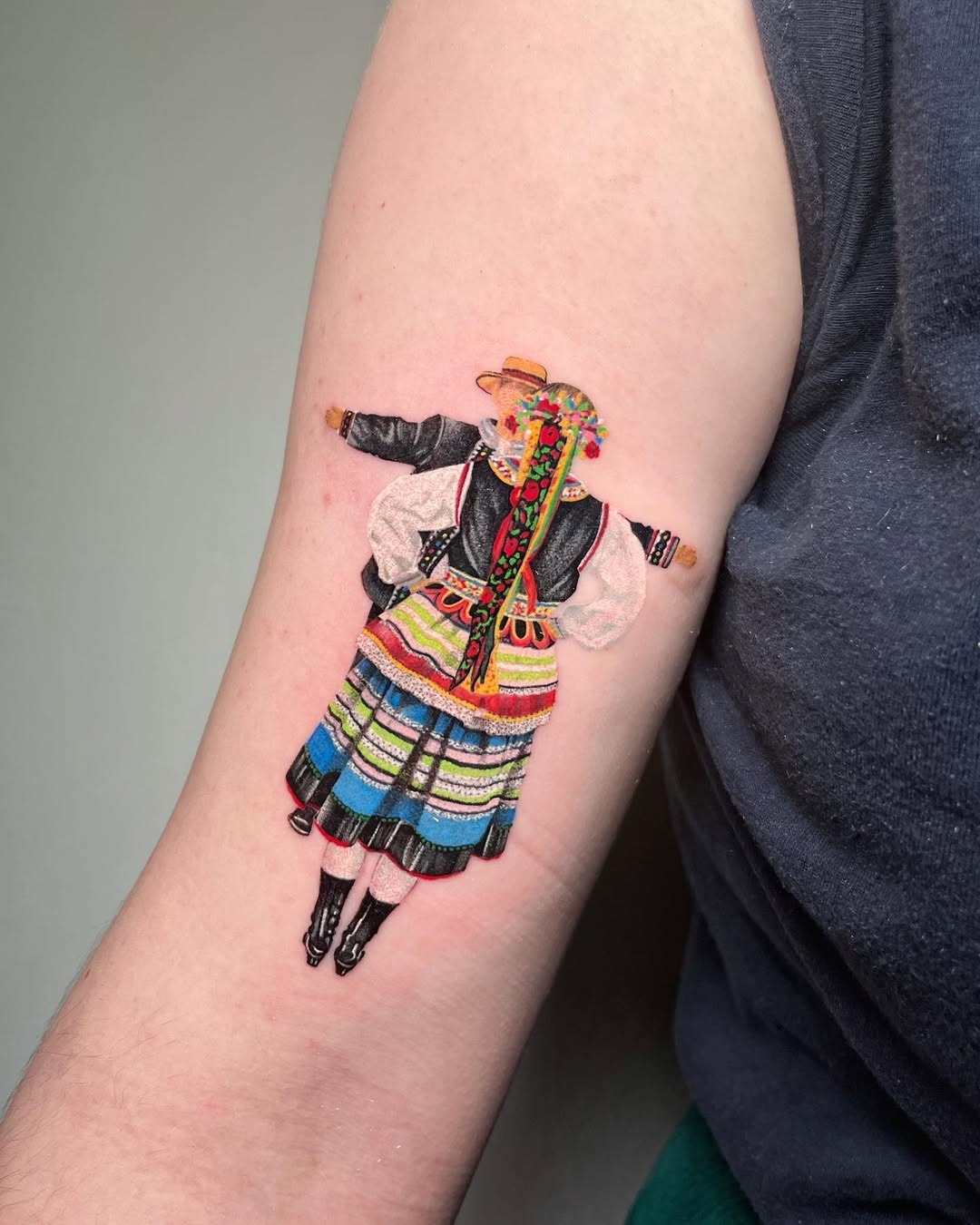 Traditional dancer tattoo showcasing cultural artistry Tattoo Design