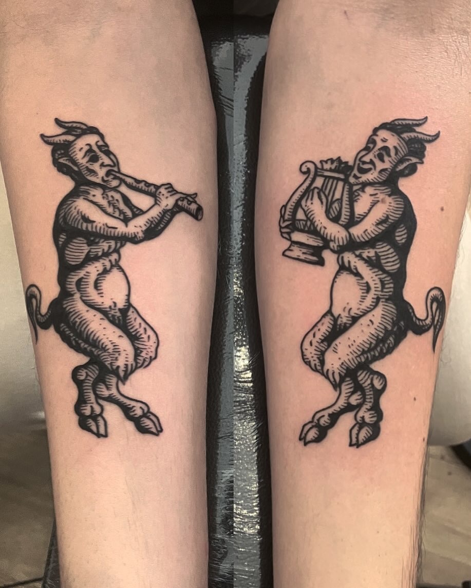 Whimsical dance-inspired musical tattoos Tattoo Design