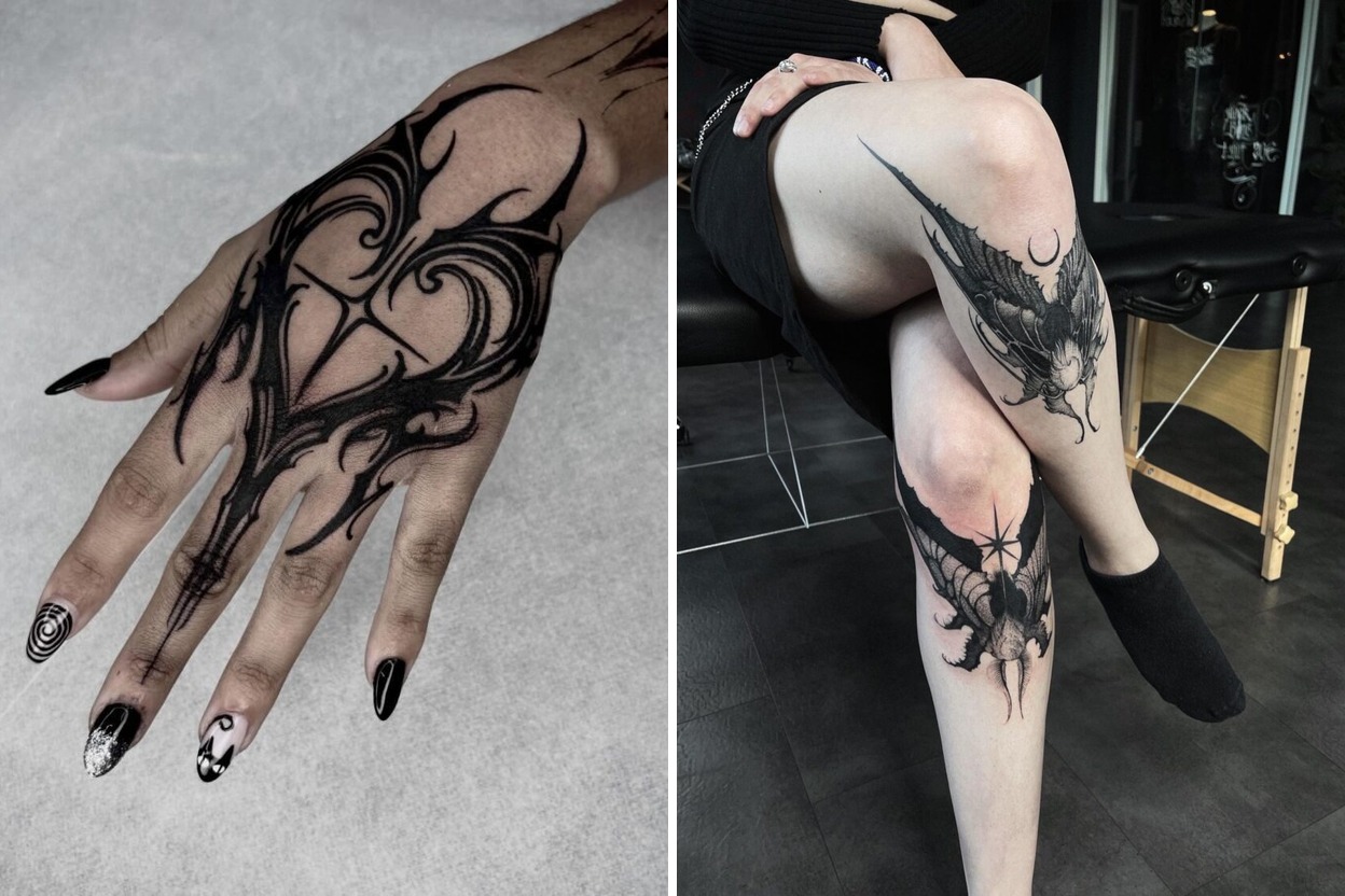 82+ Dark Feminine Tattoo Ideas That Stand Out with Effortless Elegance Featured Lookbook Collage
